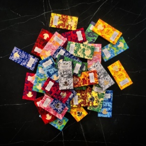 Gamme de tablettes de chocolat colorées