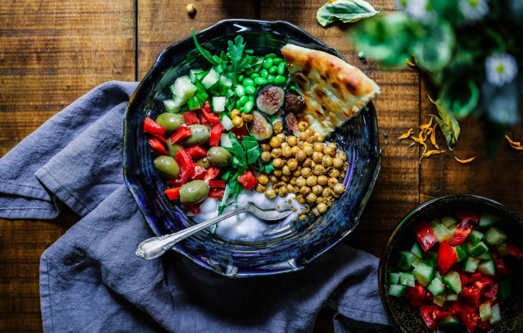 assiette de protéines végétales